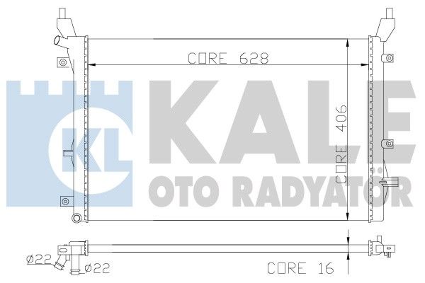 KALE OTO RADYATÖR Jäähdytin,moottorin jäähdytys 342220